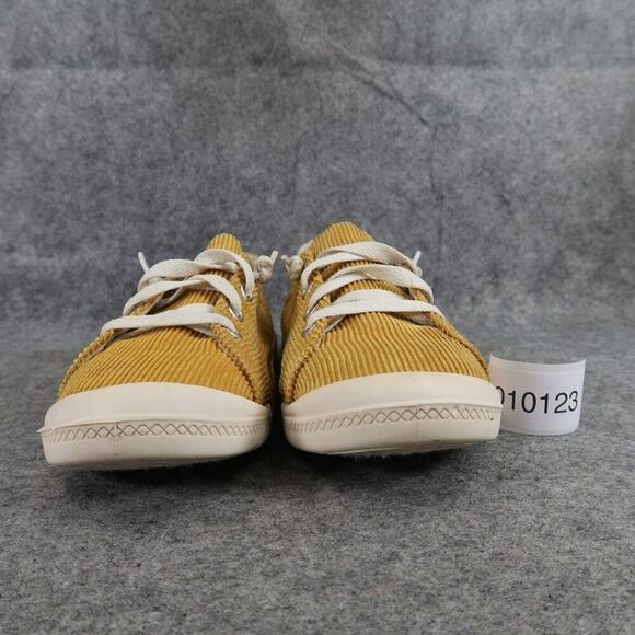 Time and Tru Shoes Women 6.5 Sneaker Casual Fashion Slip On Corduroy Yellow Flat - Picture 3 of 13